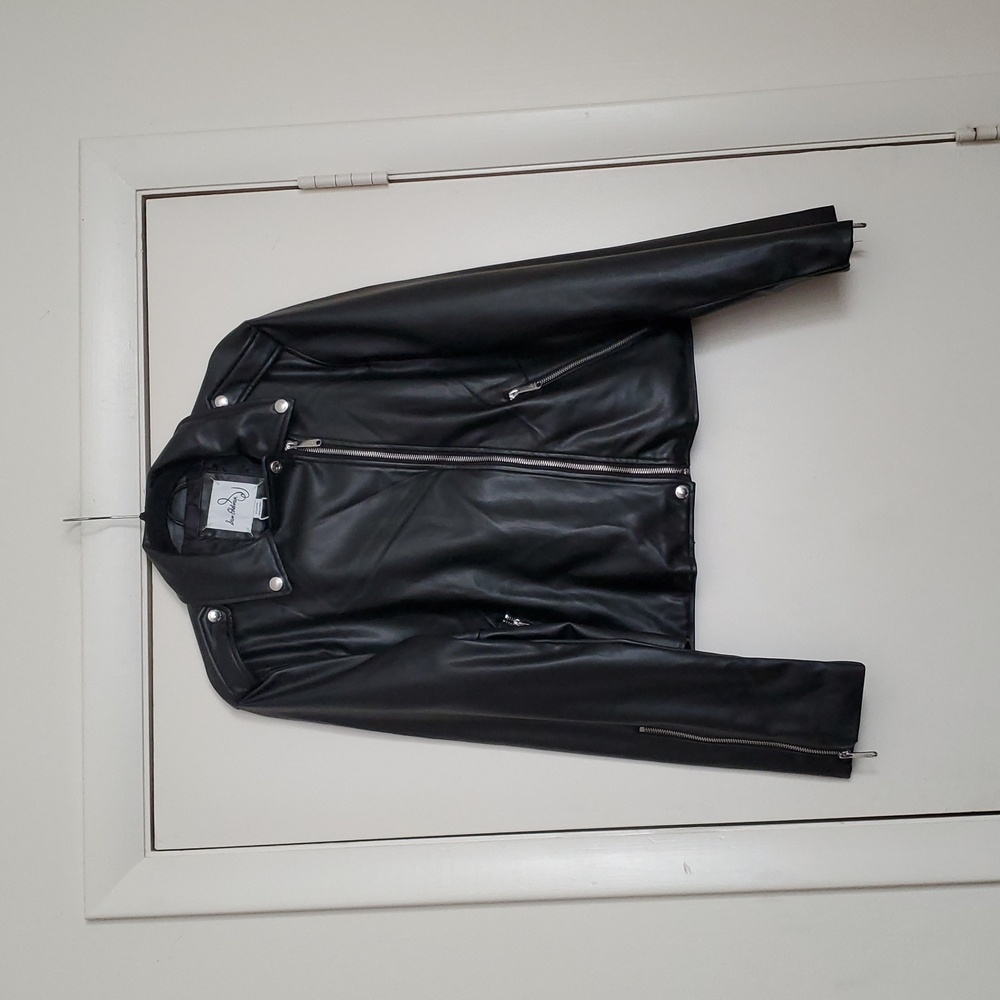 *NWT* Sam Edelman Vegan Faux Leather Moto Jacket - Picture 2 of 16